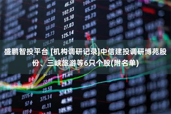 盛鹏智投平台 [机构调研记录]中信建投调研博苑股份、三峡旅游等6只个股(附名单)