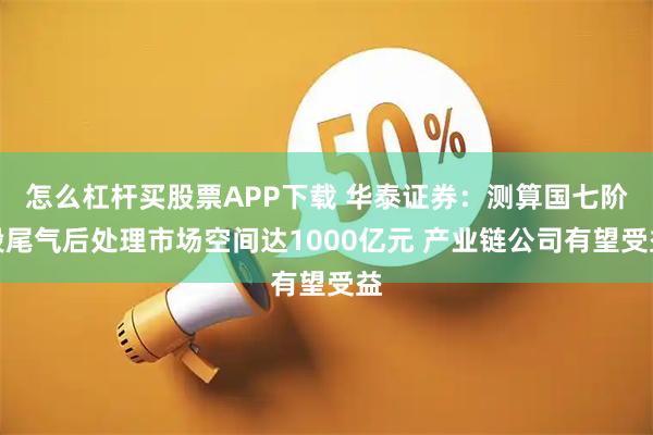 怎么杠杆买股票APP下载 华泰证券：测算国七阶段尾气后处理市场空间达1000亿元 产业链公司有望受益